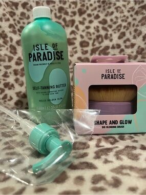 💄 Isle of Paradise Self-Tanning Butter 500ml + Shape & Glow Brush Bundle | NEW